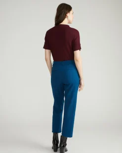 Cigarette Ponte Pants Deep Teal