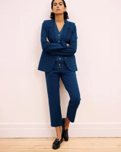 Cigarette Ponte Pants Deep Teal