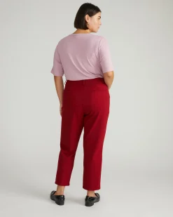 Cigarette Ponte Pants Garnet