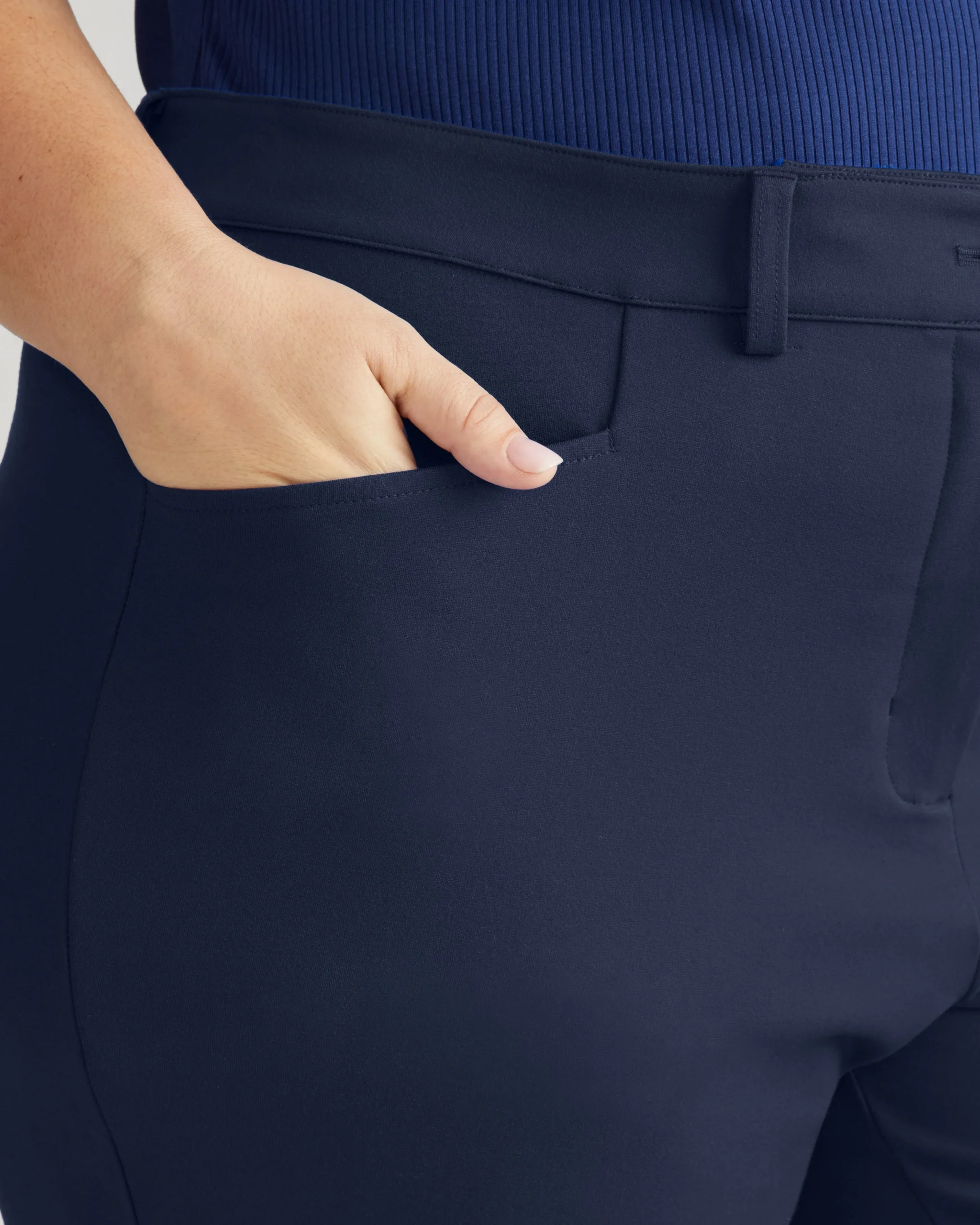 Cigarette Ponte Pants Navy
