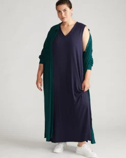 Claremont Liquid Jersey Sheath Dress Midnight