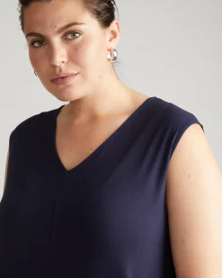 Claremont Liquid Jersey Sheath Dress Midnight