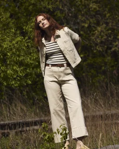 Claudia High Rise Stretch Jeans Ecru