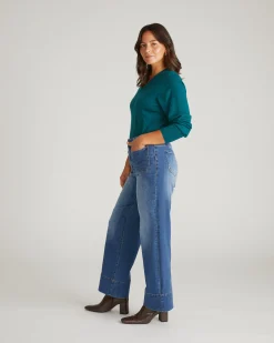 Claudia High Rise Stretch Jeans Anzio Blue