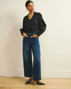 Claudia High Rise Stretch Jeans Naval Blue Wash