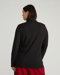 Close Fit Turtleneck Black