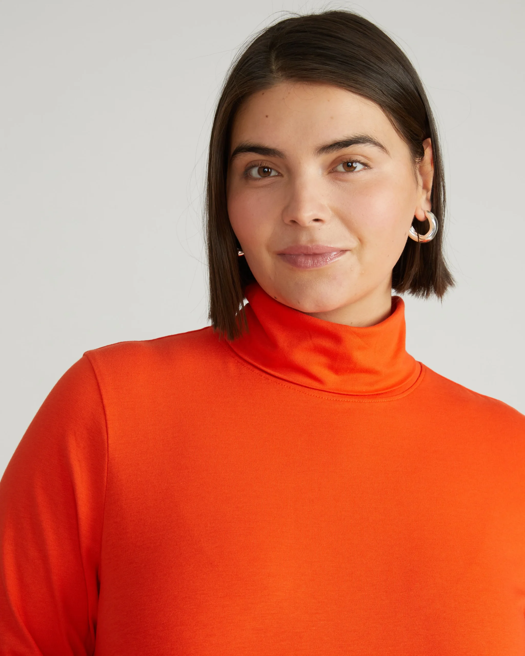 Close Fit Turtleneck Poppy