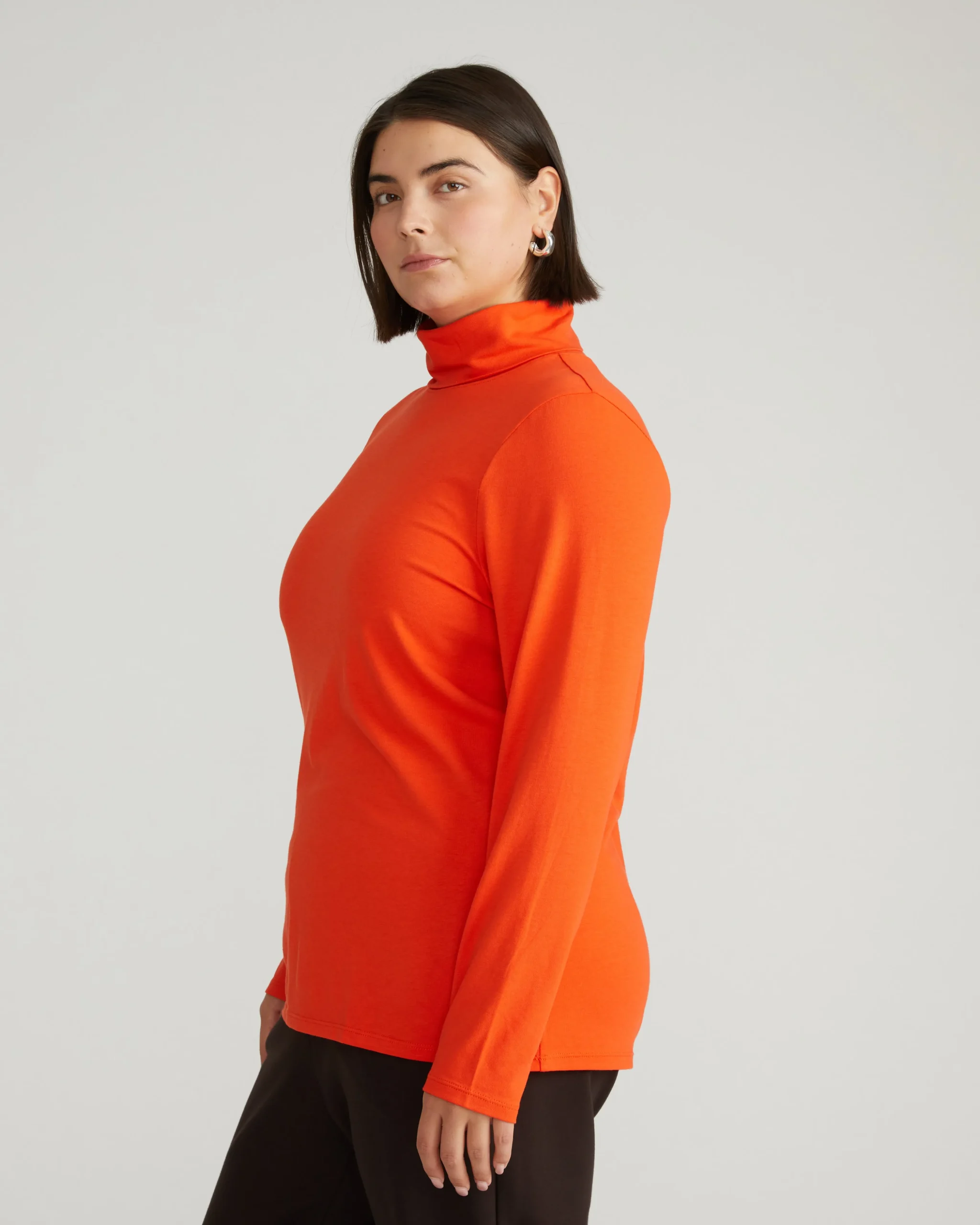 Close Fit Turtleneck Poppy