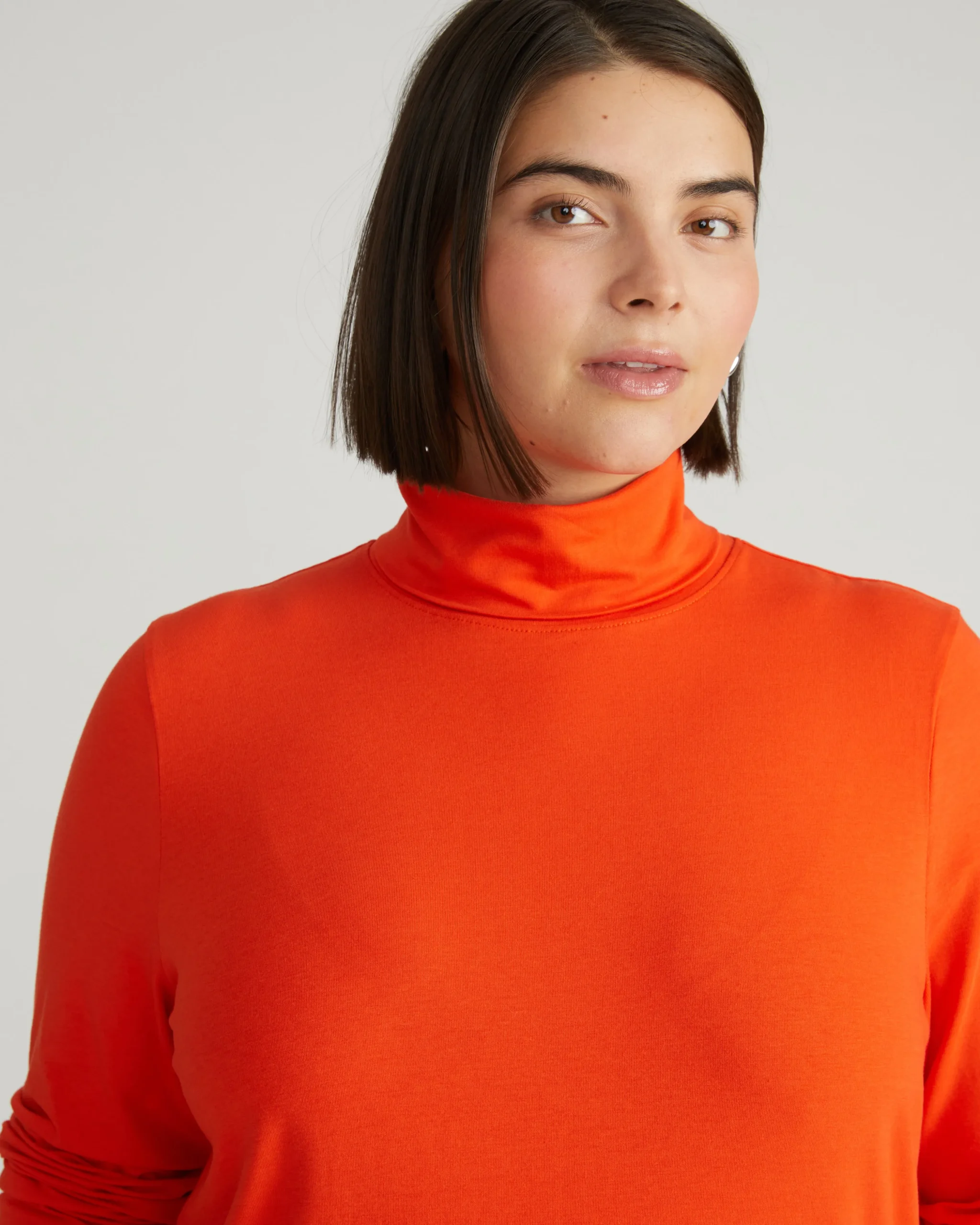 Close Fit Turtleneck Poppy