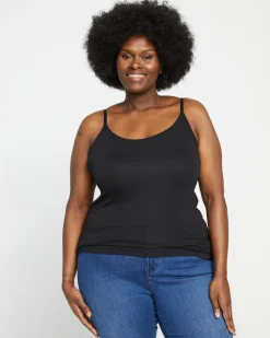 Cloud Rib Camisole Black