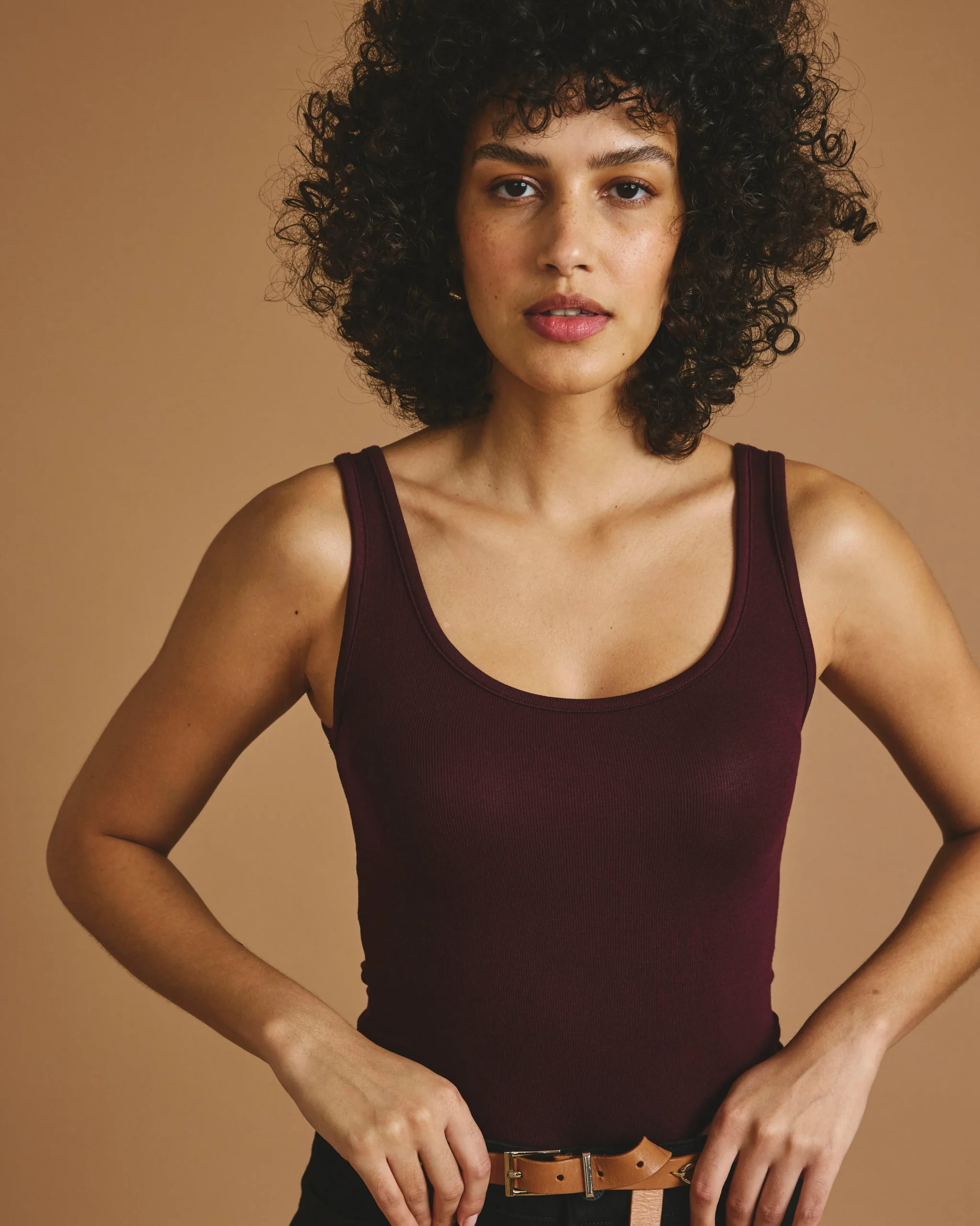 Cloud Rib Tank Black Cherry