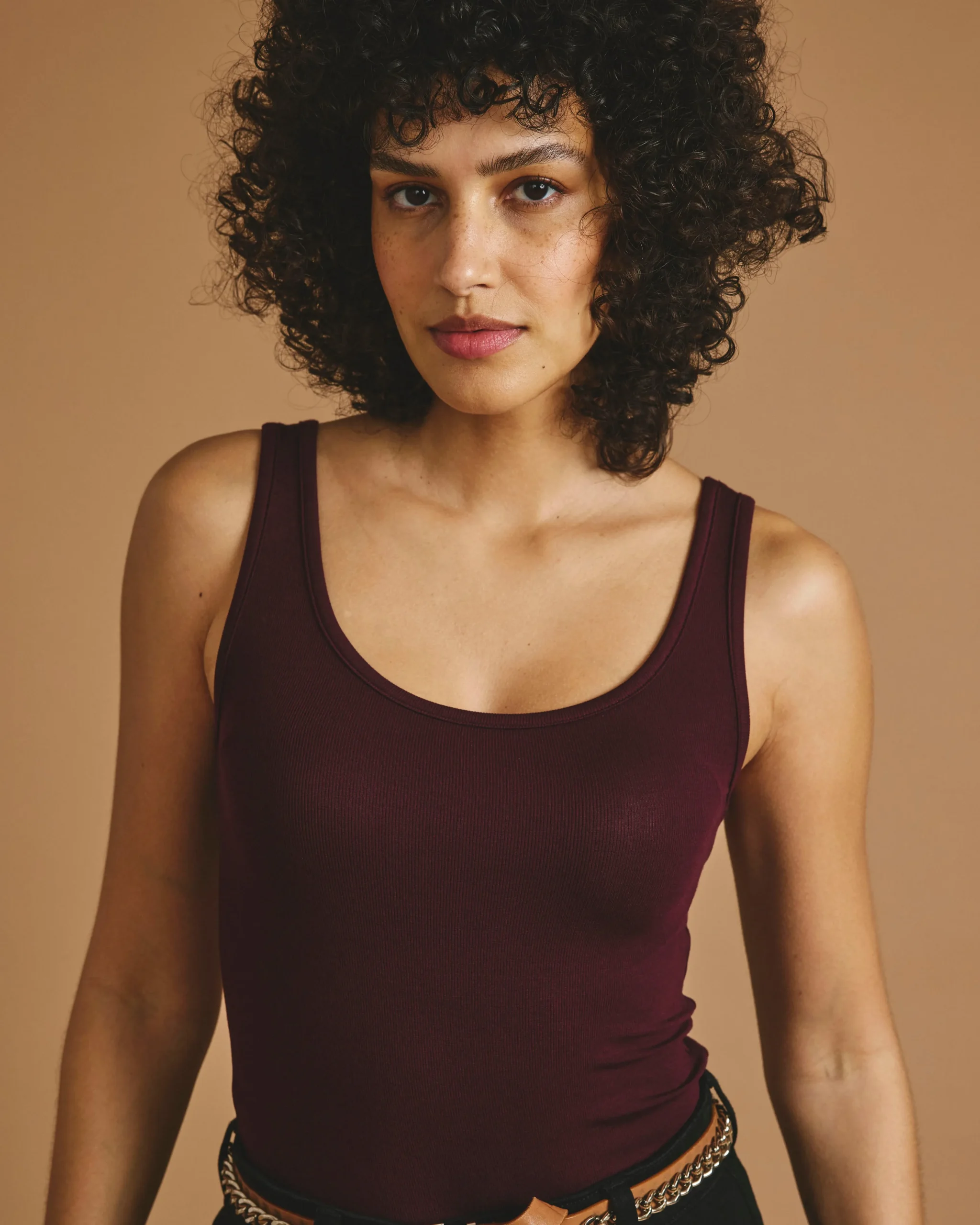 Cloud Rib Tank Black Cherry