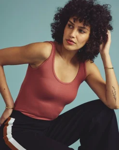 Cloud Rib Tank Terracotta