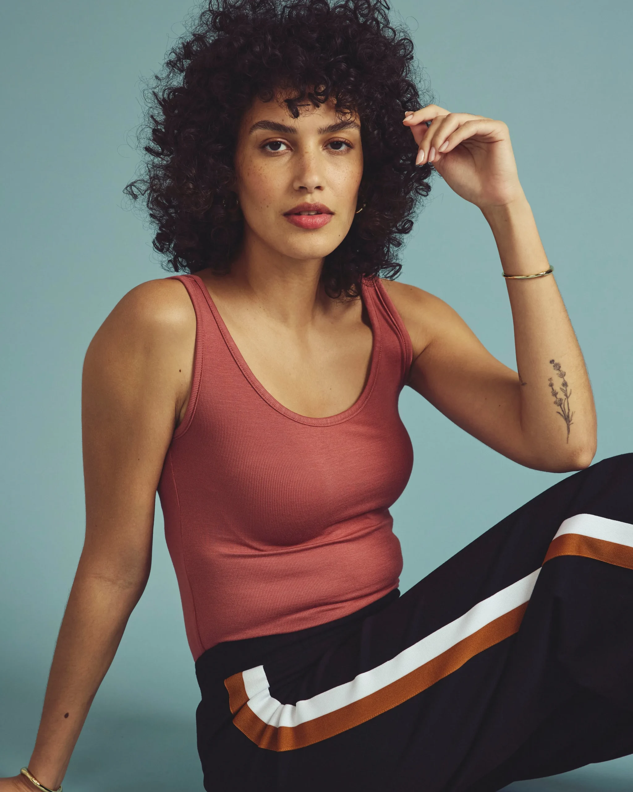Cloud Rib Tank Terracotta
