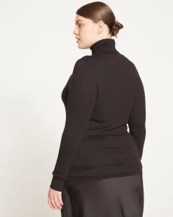 Cloud Rib Turtleneck Black