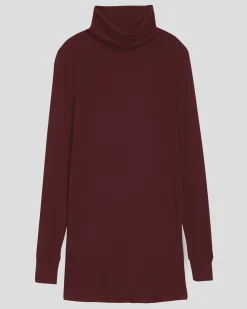 Cloud Rib Turtleneck Black Cherry