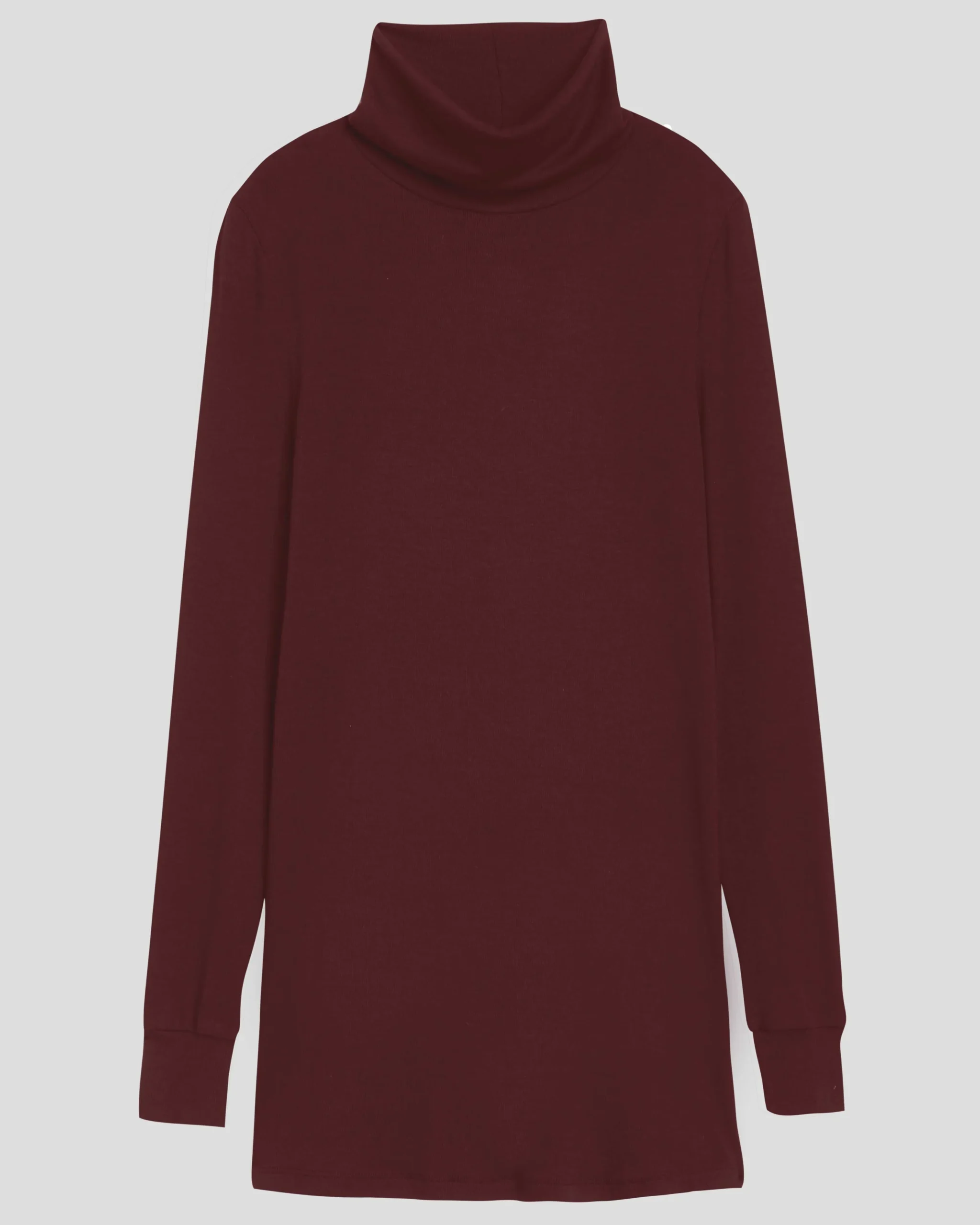 Cloud Rib Turtleneck Black Cherry