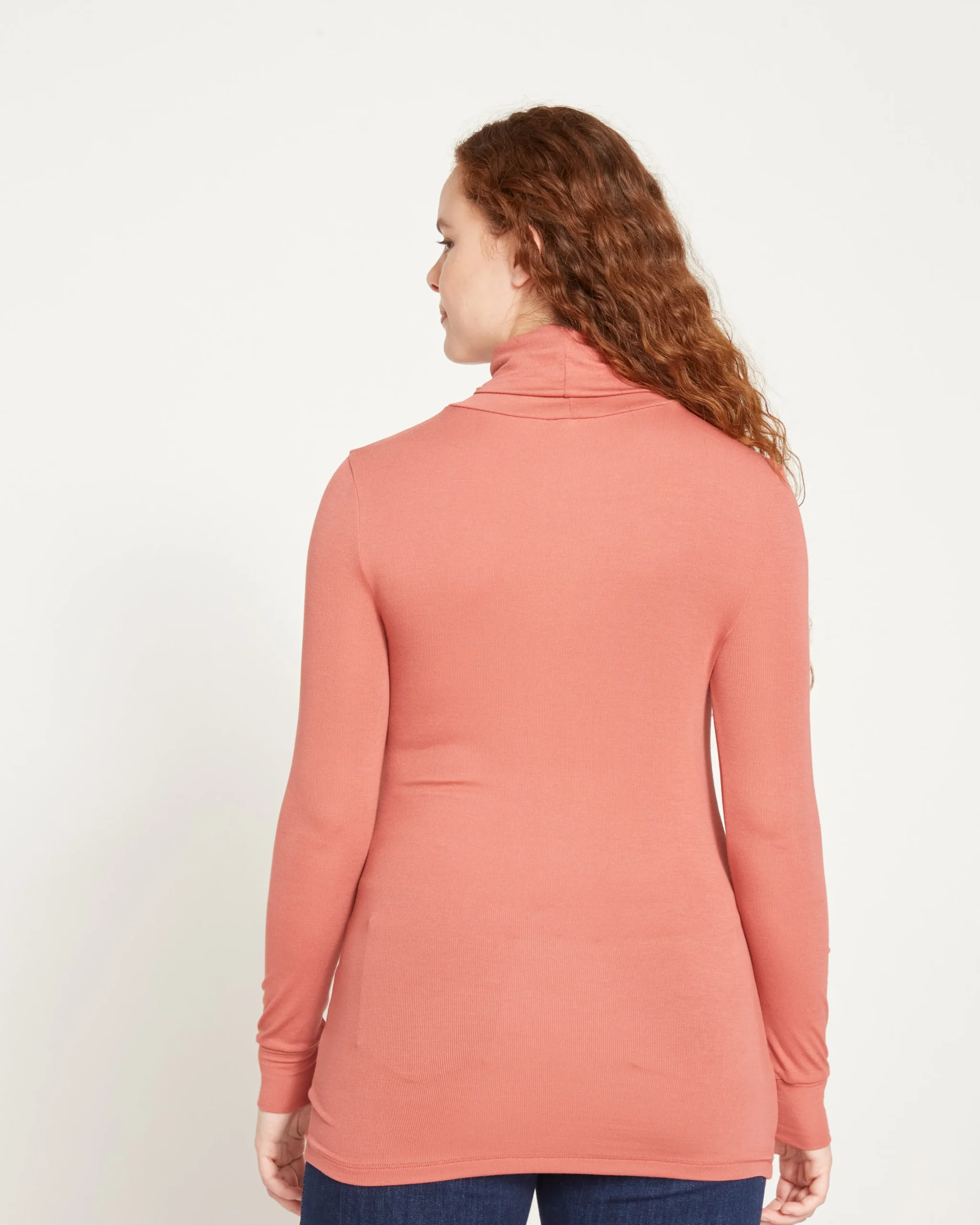 Cloud Rib Turtleneck Terracotta