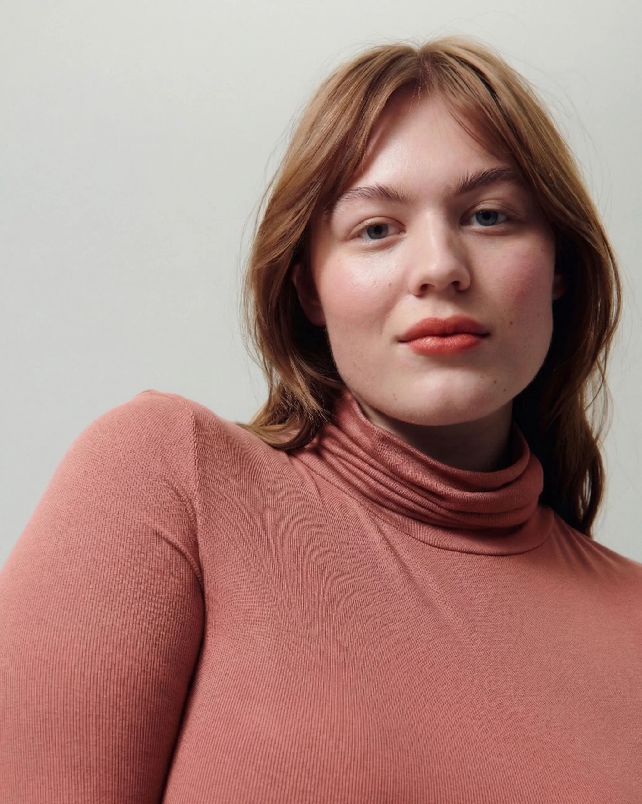 Cloud Rib Turtleneck Terracotta