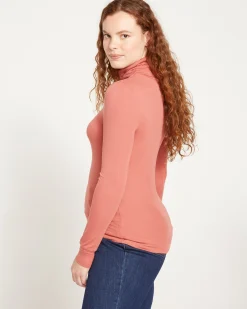Cloud Rib Turtleneck Terracotta
