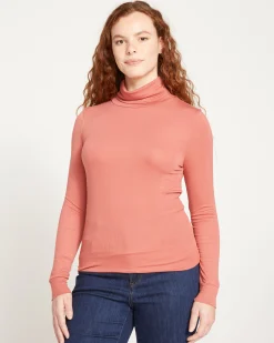 Cloud Rib Turtleneck Terracotta