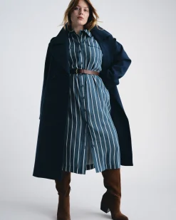 Cooling Stretch Cupro Savannah Dress Ensign Blue/White Stripe