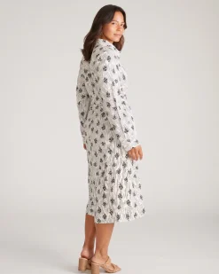 Cooling Stretch Cupro Savannah Dress Vintage Daydream Print