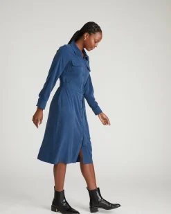 Cooling Stretch Cupro Savannah Dress Pageant Blue