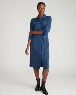 Cooling Stretch Cupro Savannah Dress Pageant Blue