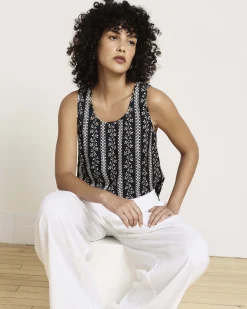 Cooling Stretch Cupro Tank Florentine Print