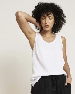 Cooling Stretch Cupro Tank White