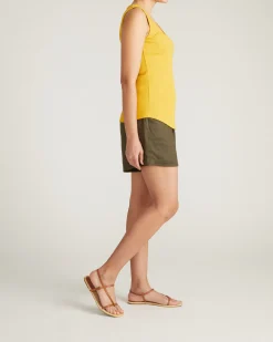 Daisy Ribbed Tank Goldenrod