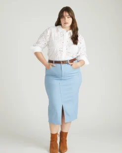 Dakota Denim Skirt Clear Sky