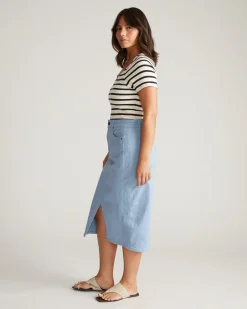 Dakota Denim Skirt Clear Sky