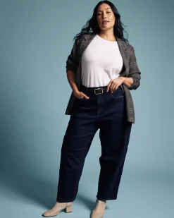 Dakota Twisted Leg Jeans Dark Indigo