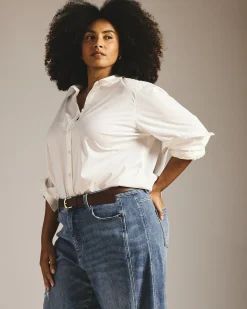 Dakota Twisted Leg Jeans Distressed Washed Indigo