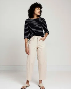 Dakota Twisted Leg Jeans Ecru