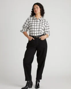 Dakota Twisted Leg Jeans Jet Black