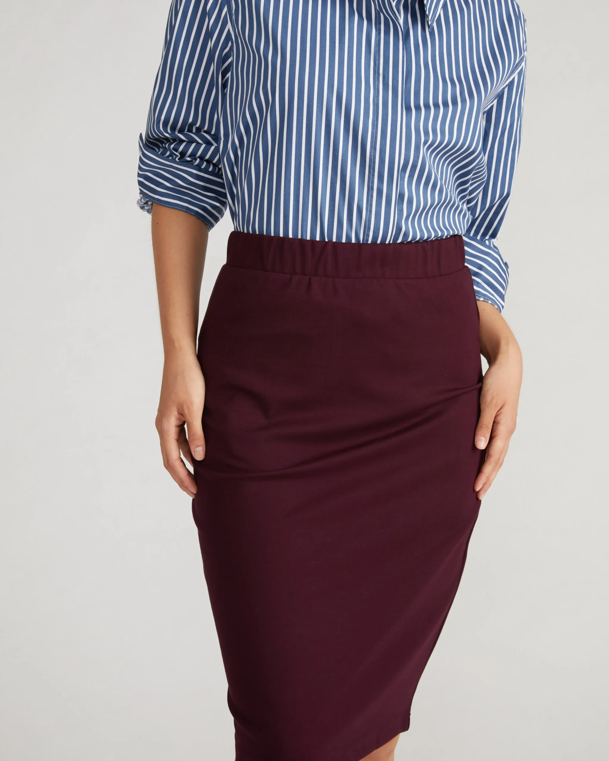 Danube Ponte Skirt Black Cherry