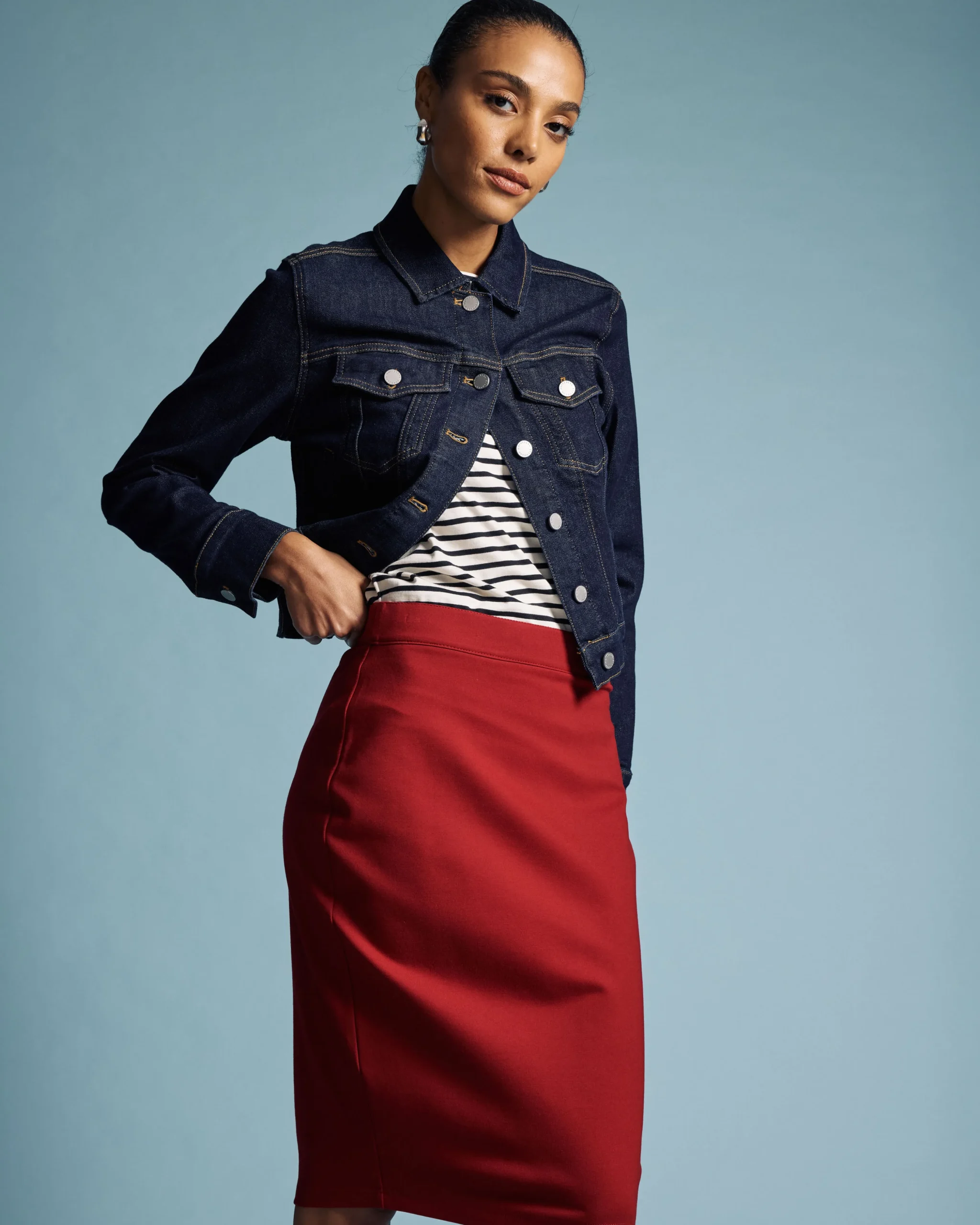 Danube Ponte Skirt Garnet