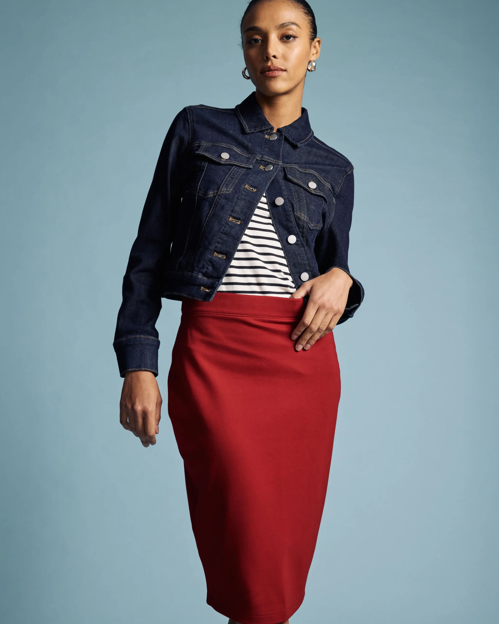 Danube Ponte Skirt Garnet