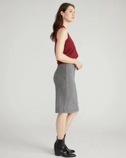 Danube Ponte Skirt Herringbone Tweed