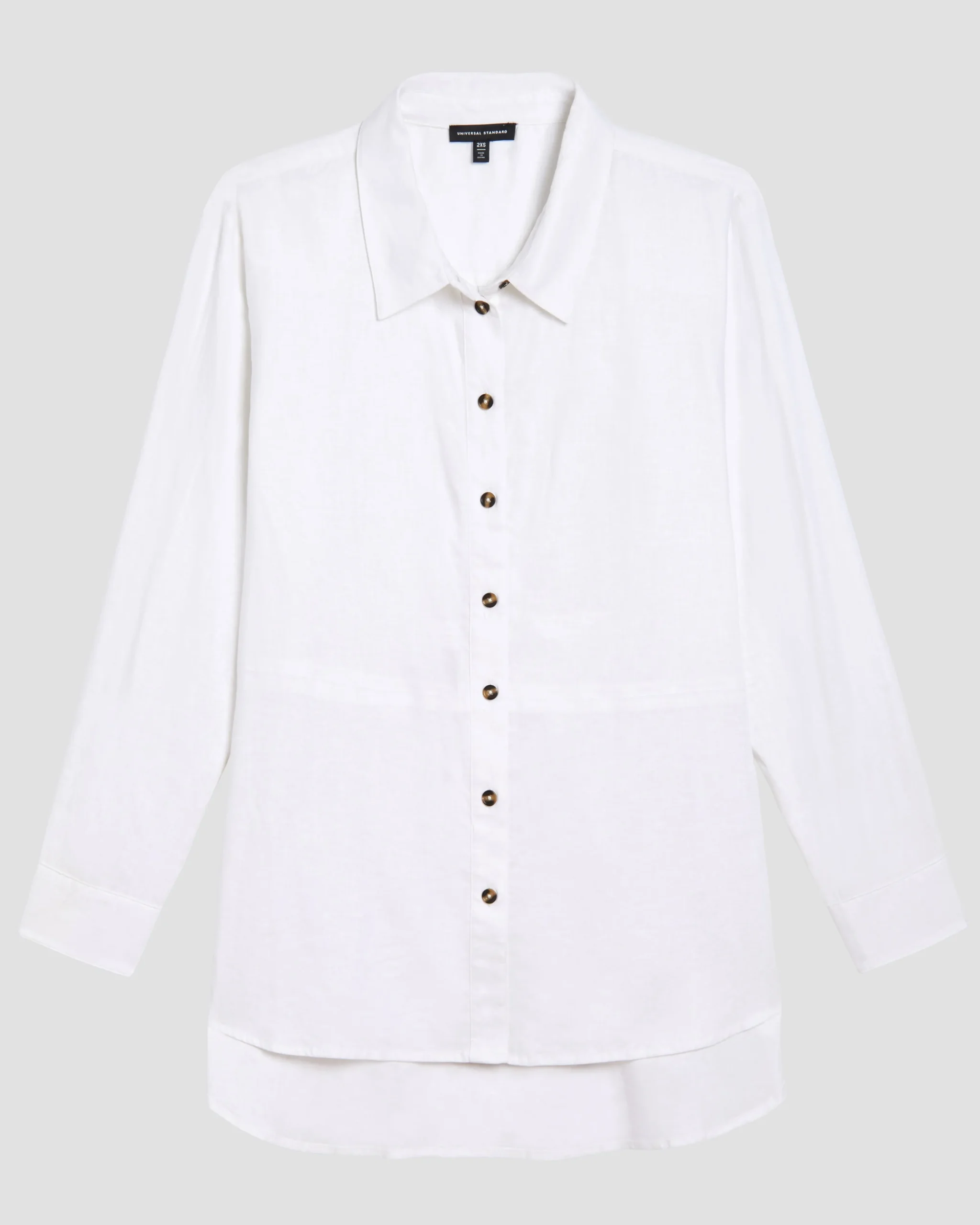 Dawn Linen Blend Hi Low Tunic White