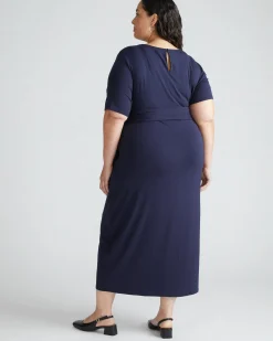 Delilah Liquid Jersey Dress Midnight