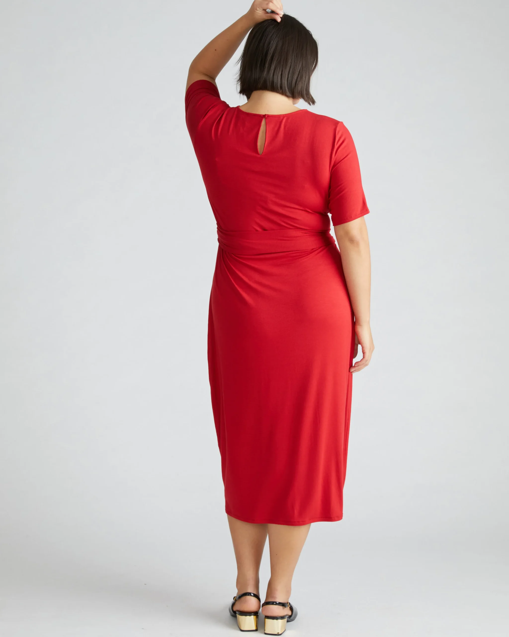 Delilah Liquid Jersey Dress New York Red