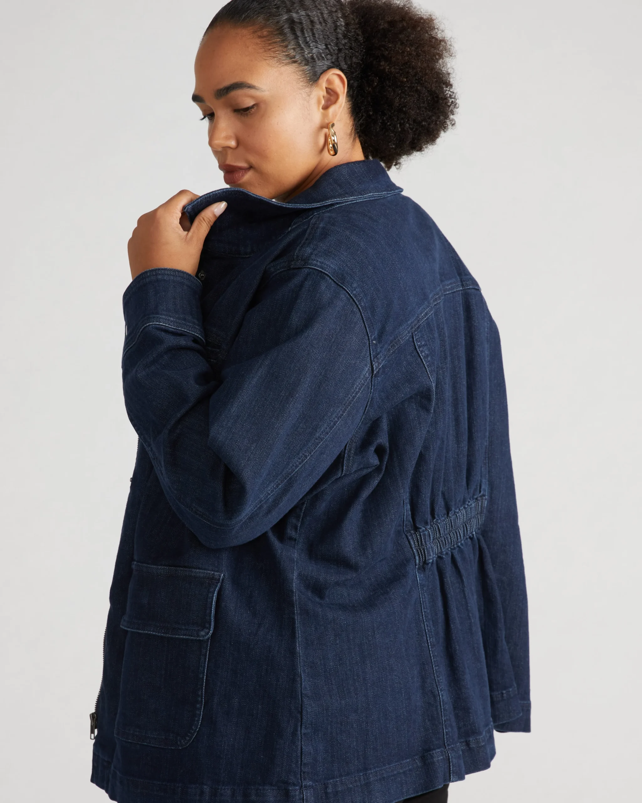 Denim Utility Jacket Dark Indigo