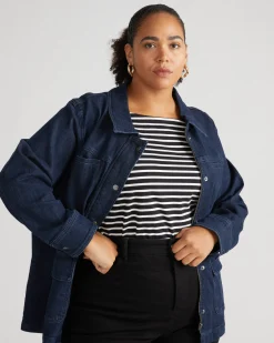 Denim Utility Jacket Dark Indigo