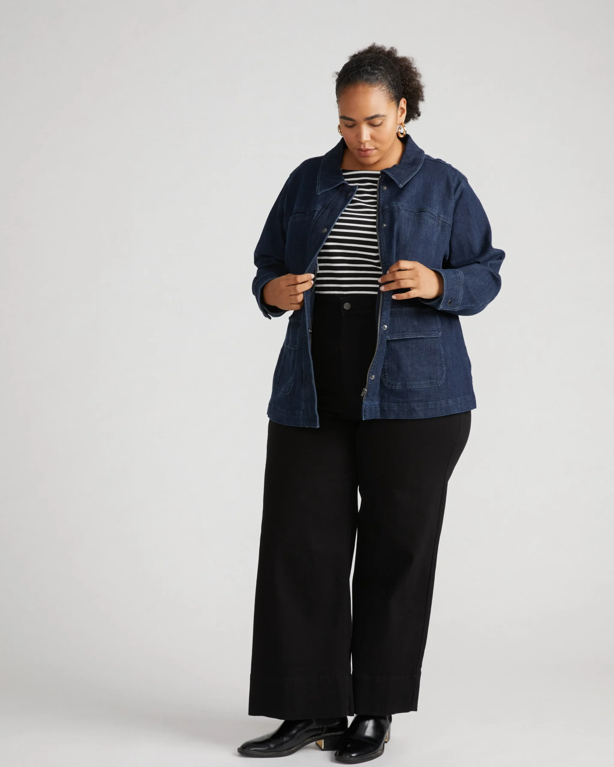 Denim Utility Jacket Dark Indigo
