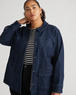 Denim Utility Jacket Dark Indigo