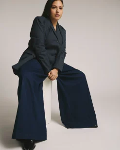 Denim Wide Leg Pant Dark Indigo